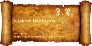 Nyakas Marietta névjegykártya